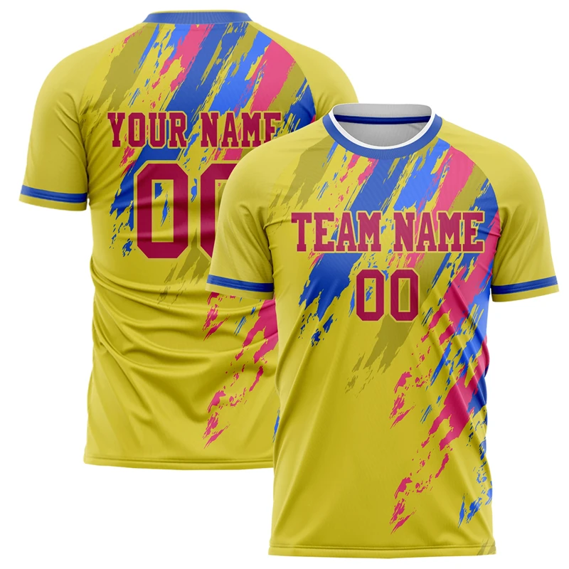 Customized Team Name Number Name Football T-shirt Personalized DIY O Neck Yellow Sports T Shirt Loose Quick Dry Team Uniforms
Customized Team Name Number Name Football T-shirt Personalized DIY O Neck Yellow Sports T Shirt Loose Quick Dry Team Uniforms