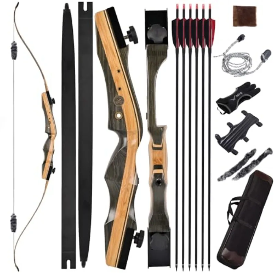 Archery Wooden Bow and Arrow Set for Adults, Fast Installation 62'' Hunting Bow Arrow Archery Set, 30-50 Lbs Right Handed Taked
Archery Wooden Bow and Arrow Set for Adults, Fast Installation 62'' Hunting Bow Arrow Archery Set, 30-50 Lbs Right Handed Taked