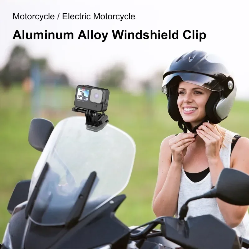 Motorcycle Windshield Camera Mount Clip For GoPro Hero12 Black/DJI Osmo Action 4/Insta360 X4/Ace Pro Action Cameras
Motorcycle Windshield Camera Mount Clip For GoPro Hero12 Black/DJI Osmo Action 4/Insta360 X4/Ace Pro Action Cameras