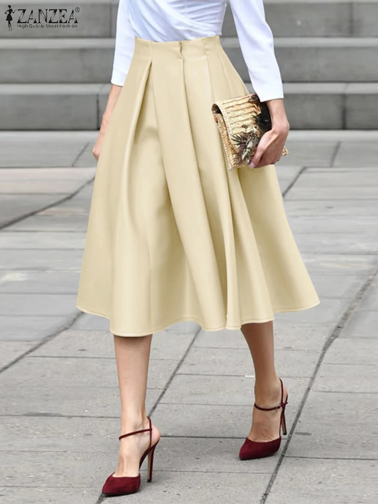 Elegant Office Lady Skirts 2025 ZANZEA Summer High Waist Office Satin Skirt Stylish Party Midi Faldas Saia Casual Femme Jupes
Elegant Office Lady Skirts 2025 ZANZEA Summer High Waist Office Satin Skirt Stylish Party Midi Faldas Saia Casual Femme Jupes