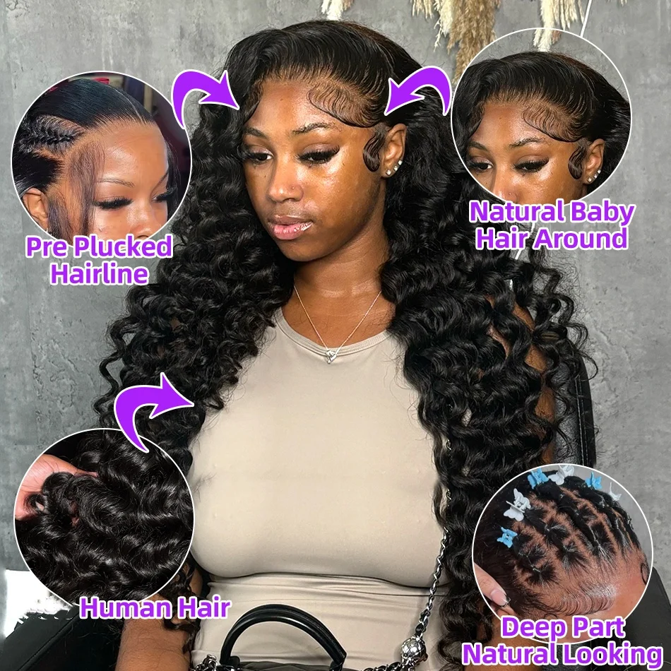 Loose Deep 13x6 Lace Front Human Hair Wig 30 Inches Peruvian Water Deep Wave 13x4 HD Lace Frontal Wig Curly Wigs For Wome
Loose Deep 13x6 Lace Front Human Hair Wig 30 Inches Peruvian Water Deep Wave 13x4 HD Lace Frontal Wig Curly Wigs For Wome