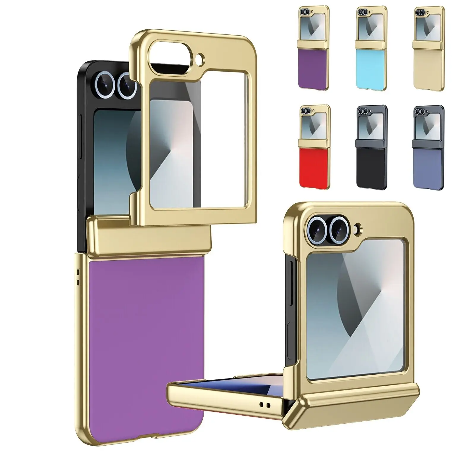 Front Screen Protector Hard PC Phone Case For Samsung Galaxy Z Flip 6 5 4 3 Hinged with Kickstand Shockproof Hard Cover
Front Screen Protector Hard PC Phone Case For Samsung Galaxy Z Flip 6 5 4 3 Hinged with Kickstand Shockproof Hard Cover