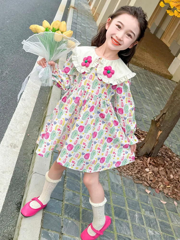 Girls' Sweet Doll Collar Dress Spring and Autumn New Fashionable Children's Stylish Baby Autumn Princess Dress
Girls' Sweet Doll Collar Dress Spring and Autumn New Fashionable Children's Stylish Baby Autumn Princess Dress
