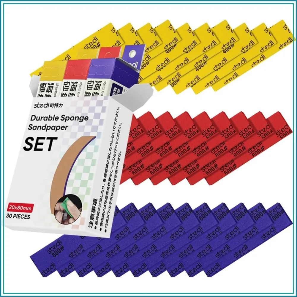 3mm Sanding Sponge for Model Building, 30 Sheets Wet Dry Sandpaper #400#600#800 Grit Reusable
3mm Sanding Sponge for Model Building, 30 Sheets Wet Dry Sandpaper #400#600#800 Grit Reusable
