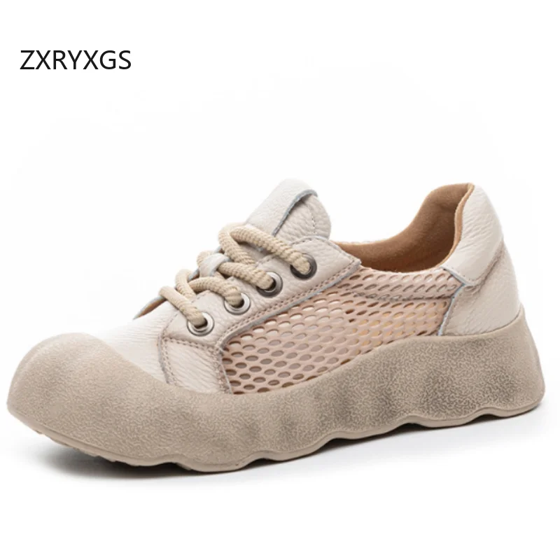 ZXRYXGS Premium Cowhide Splicing Mesh Spring Summer Sneakers 2025 Round Toe Comfort Breathable Sneakers Women Trendy Shoes Flat
ZXRYXGS Premium Cowhide Splicing Mesh Spring Summer Sneakers 2025 Round Toe Comfort Breathable Sneakers Women Trendy Shoes Flat