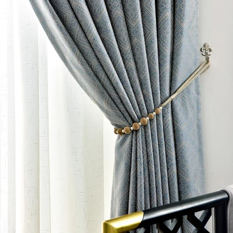 Elegant Blue Luxury Jacquard Curtains For Living Room Bedroom Balcony Custom Ornate Pattern Thick Chenille Blackout Drapes
Elegant Blue Luxury Jacquard Curtains For Living Room Bedroom Balcony Custom Ornate Pattern Thick Chenille Blackout Drapes