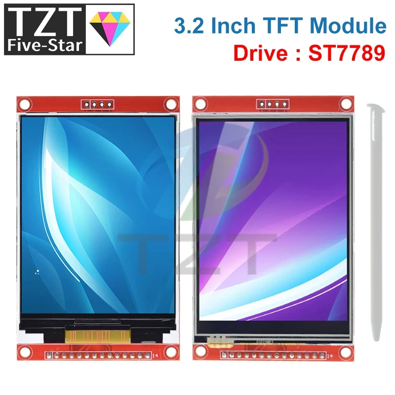 ЖК-дисплей 3,2 дюйма TFT с сенсорным экраном 240X320 ST7789 ILI9341, ЖК-дисплей для платы Arduino UNO MEGA2560 с/без касания
ЖК-дисплей 3,2 дюйма TFT с сенсорным экраном 240X320 ST7789 ILI9341, ЖК-дисплей для платы Arduino UNO MEGA2560 с/без касания