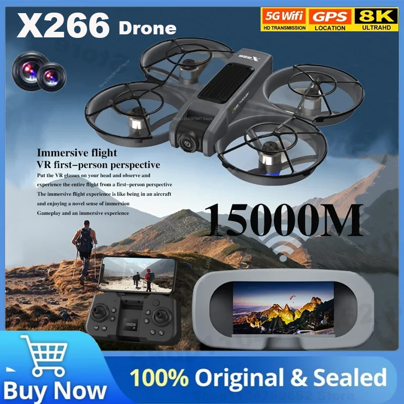 NEW Original X266 Drone WIFI 8K GPS Professional HD Aerial Photography Remote Control Aircraft HD Dual Camera Quadcopter Toy UAV
NEW Original X266 Drone WIFI 8K GPS Professional HD Aerial Photography Remote Control Aircraft HD Dual Camera Quadcopter Toy UAV