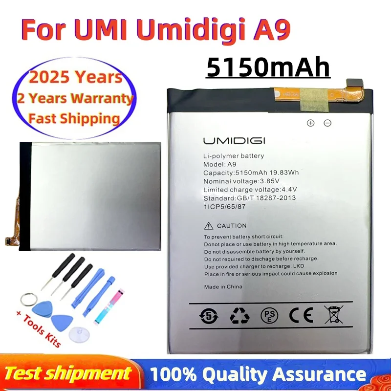 2025 Years 100% Original For UMI Umidigi A9 Battery 5150mAh Cell Mobile Phone Batteries Fast Shipping+ Free Tools
2025 Years 100% Original For UMI Umidigi A9 Battery 5150mAh Cell Mobile Phone Batteries Fast Shipping+ Free Tools