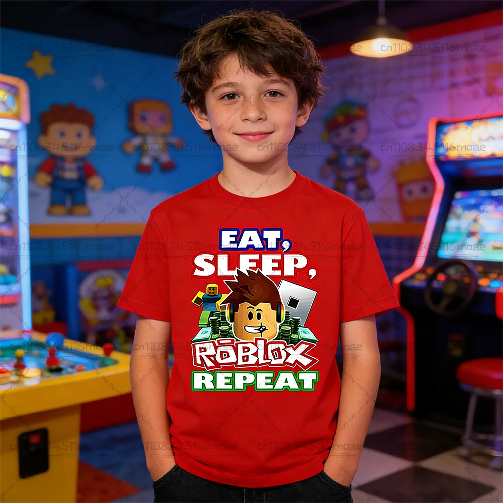 Roblox Cartoon Pattern Printed Cotton Short Sleeved Boy and Girl Cute Casual T-shirt Summer Fashion Streetwear Adult Top
Roblox Cartoon Pattern Printed Cotton Short Sleeved Boy and Girl Cute Casual T-shirt Summer Fashion Streetwear Adult Top