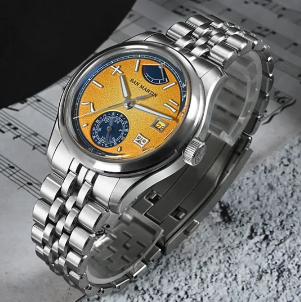 San Martin Men Automatic Watch 39mm Mechanical Wristwatch 10Bar Waterproof Luminous Sapphire Power Reserve Display Miyota 9132
San Martin Men Automatic Watch 39mm Mechanical Wristwatch 10Bar Waterproof Luminous Sapphire Power Reserve Display Miyota 9132