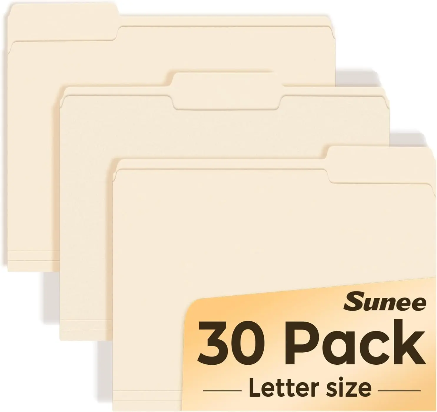 30 Pack Manila File Folders 8.5x11 with 1/3 Cut Tab for Easy Labeling, Organize Home Office School Documents
30 Pack Manila File Folders 8.5x11 with 1/3 Cut Tab for Easy Labeling, Organize Home Office School Documents