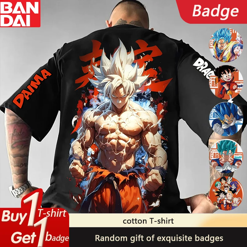 Dragon Ball GOKU Vegeta Anime Peripheral Printing Short Sleeve Summer Loose Men's and Women's Cotton Couple T-Shirt ins
Dragon Ball GOKU Vegeta Anime Peripheral Printing Short Sleeve Summer Loose Men's and Women's Cotton Couple T-Shirt ins