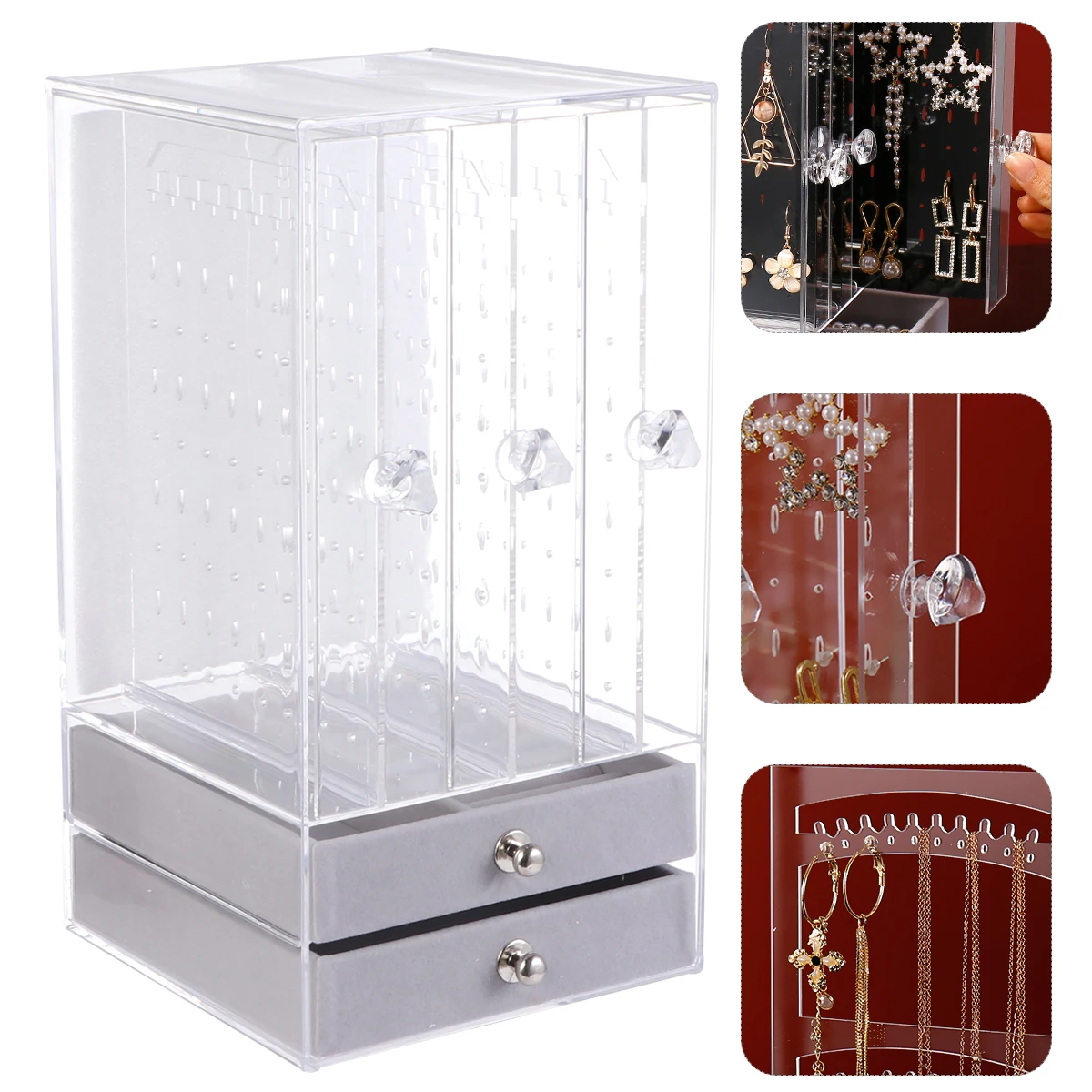 Earring Storage Box Acrylic Jewelry Container Transparent Case for Earrings Holder Organizing Display Lightweight Long Lifespan
Earring Storage Box Acrylic Jewelry Container Transparent Case for Earrings Holder Organizing Display Lightweight Long Lifespan
