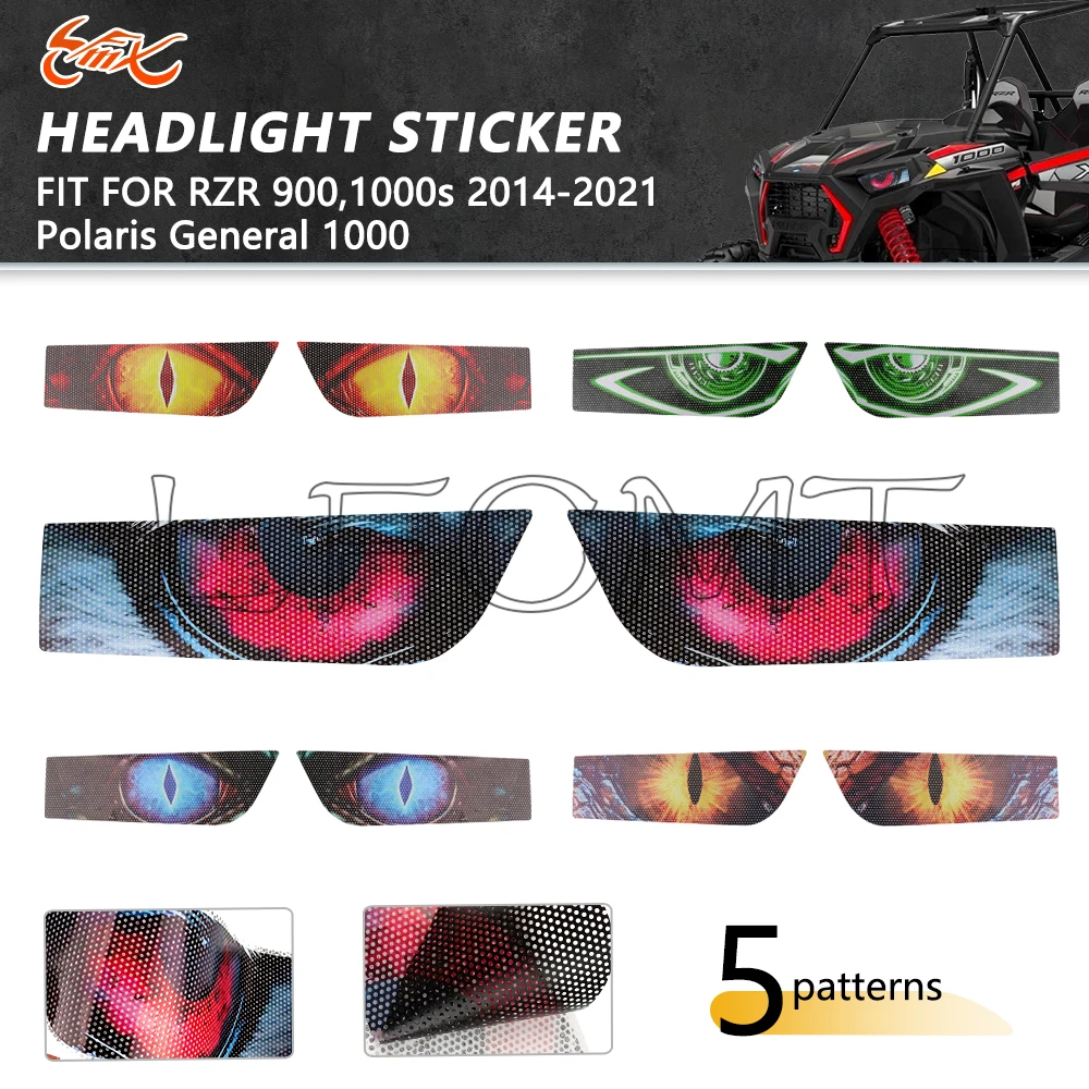 Motorcycle Headlight Decor Eyes Sticker Fit for Polaris RZR 900 RZR XP/XP 4 1000 TURBO GENERAL 1000 Head Lamp Protector Decal
Motorcycle Headlight Decor Eyes Sticker Fit for Polaris RZR 900 RZR XP/XP 4 1000 TURBO GENERAL 1000 Head Lamp Protector Decal