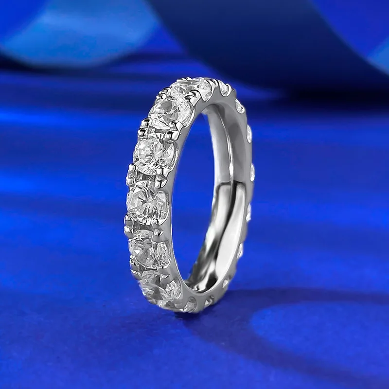 S925 Silver New Zircon Inlaid Ring 4.0mm Round Row Ring ins Women's Jewelry
S925 Silver New Zircon Inlaid Ring 4.0mm Round Row Ring ins Women's Jewelry