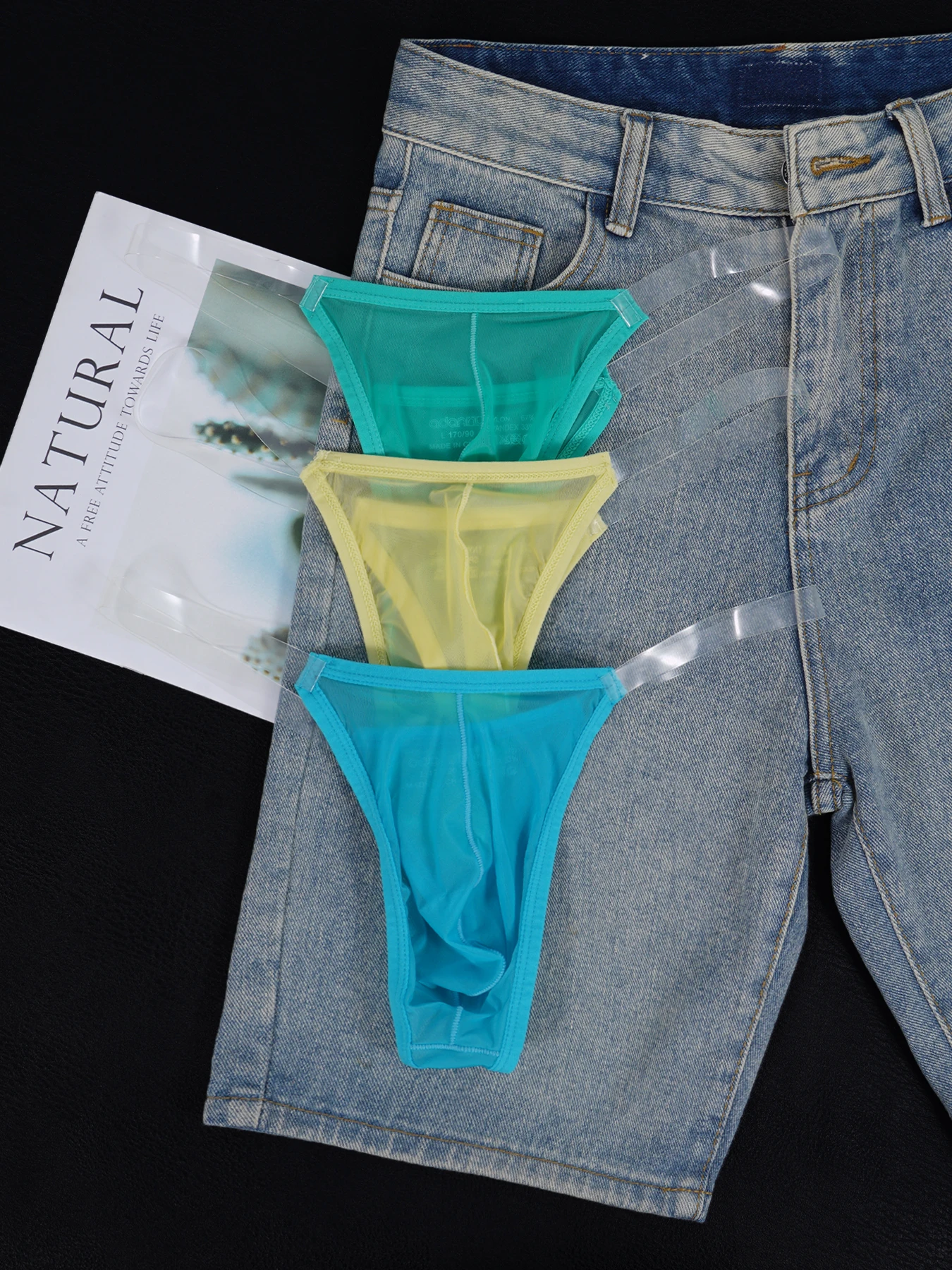 3 PCS Men's Ice Silk Mesh Sheer Sexy Thongs Stretch Thin Transparent Waistband Summer Quick Dry Underwear
3 PCS Men's Ice Silk Mesh Sheer Sexy Thongs Stretch Thin Transparent Waistband Summer Quick Dry Underwear