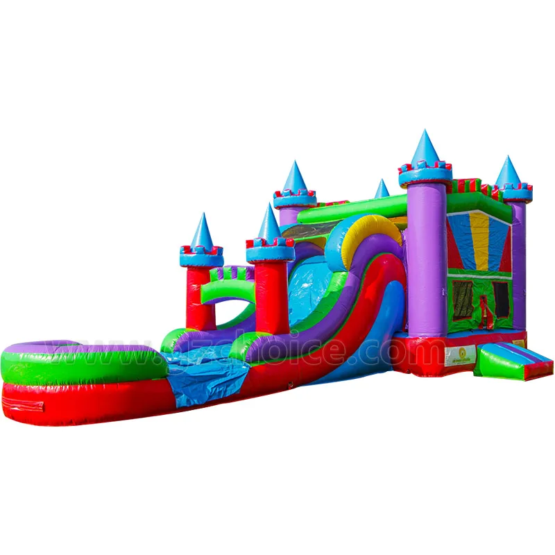 Коммерческий популярный надувной комплекс для аренды на вечеринки: водная горка, бассейн и батут-замок
Коммерческий популярный надувной комплекс для аренды на вечеринки: водная горка, бассейн и батут-замок