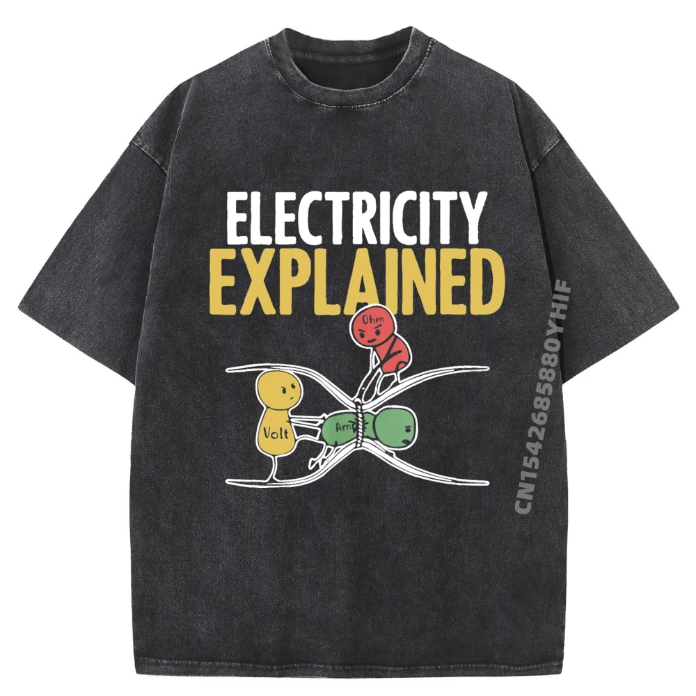 Изображение электричества, электрик, учитель, крутые модные молодежные топы, футболки, стираная рубашка, новейшие мужские футболки с принтом 
Изображение электричества, электрик, учитель, крутые модные молодежные топы, футболки, стираная рубашка, новейшие мужские футболки с принтом