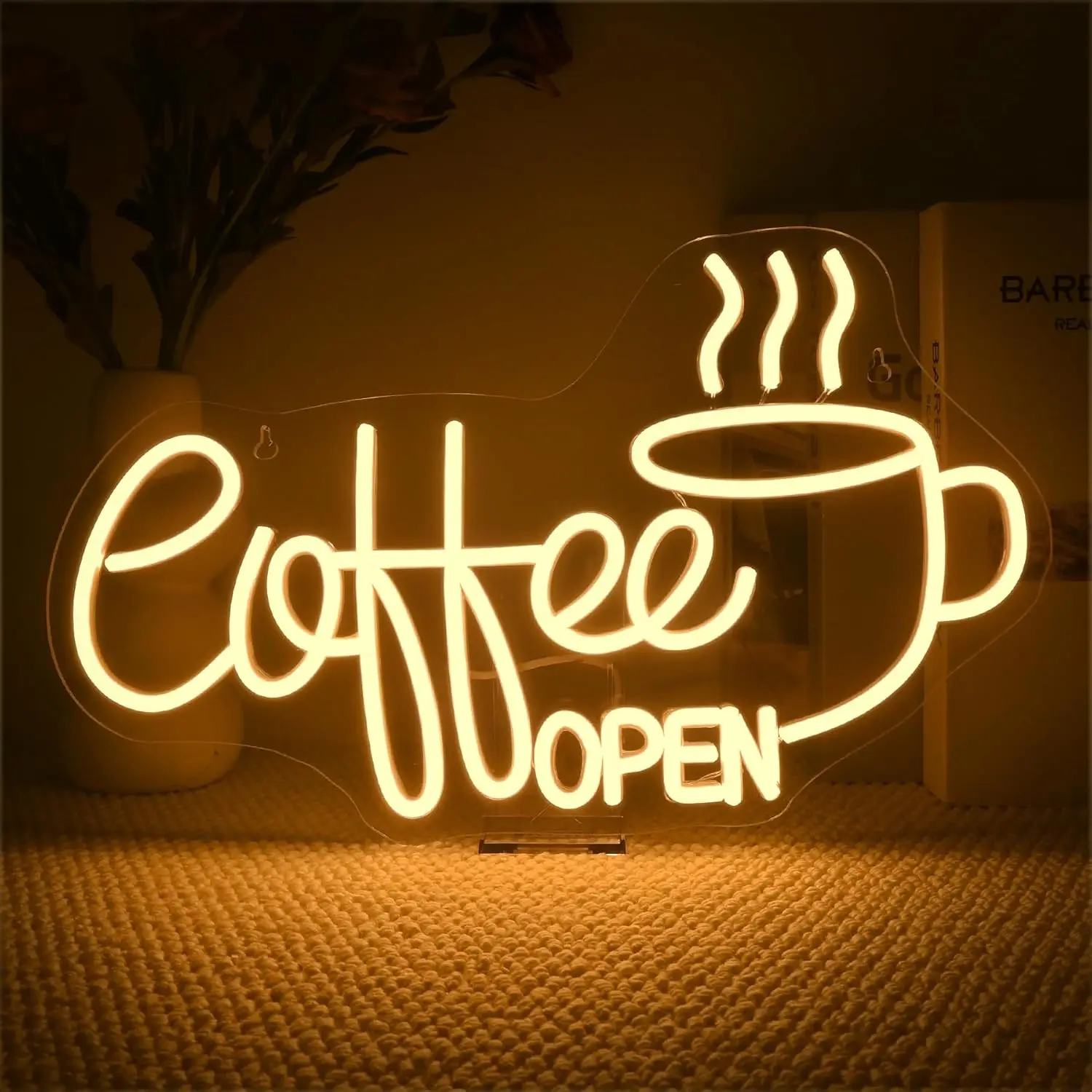 Coffee Open Neon Sign LED Neon Light Dimmable USB for Wall Decor Business for Coffee Pastry Restaurant Beverage Store Mall Decor
Coffee Open Neon Sign LED Neon Light Dimmable USB for Wall Decor Business for Coffee Pastry Restaurant Beverage Store Mall Decor