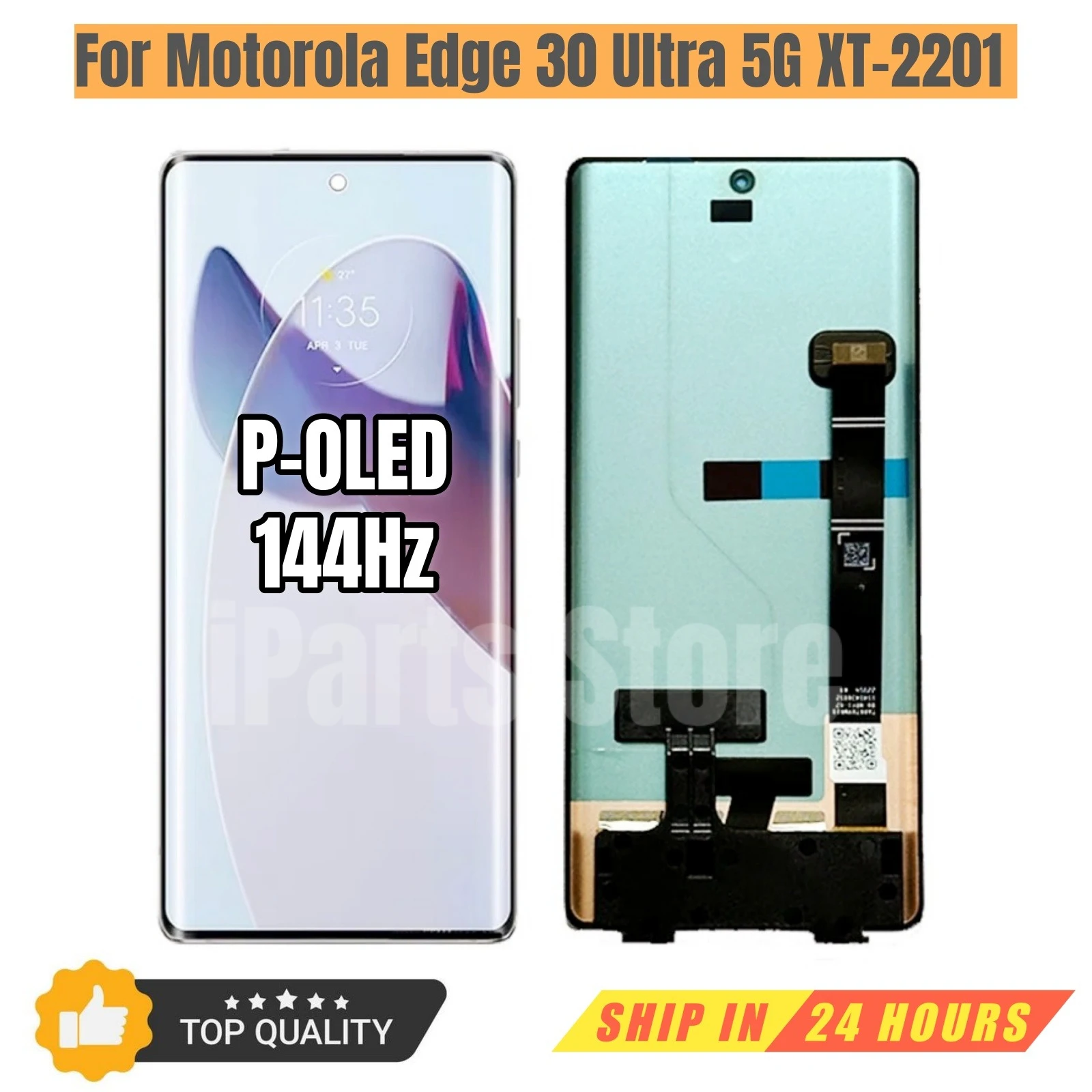 Замена iParts, новый OLED-дисплей для Motorola Edge 30 Ultra 5G XT-2201, дигитайзер сенсорного экрана 144 Гц в сборе, OEM класс A
Замена iParts, новый OLED-дисплей для Motorola Edge 30 Ultra 5G XT-2201, дигитайзер сенсорного экрана 144 Гц в сборе, OEM класс A