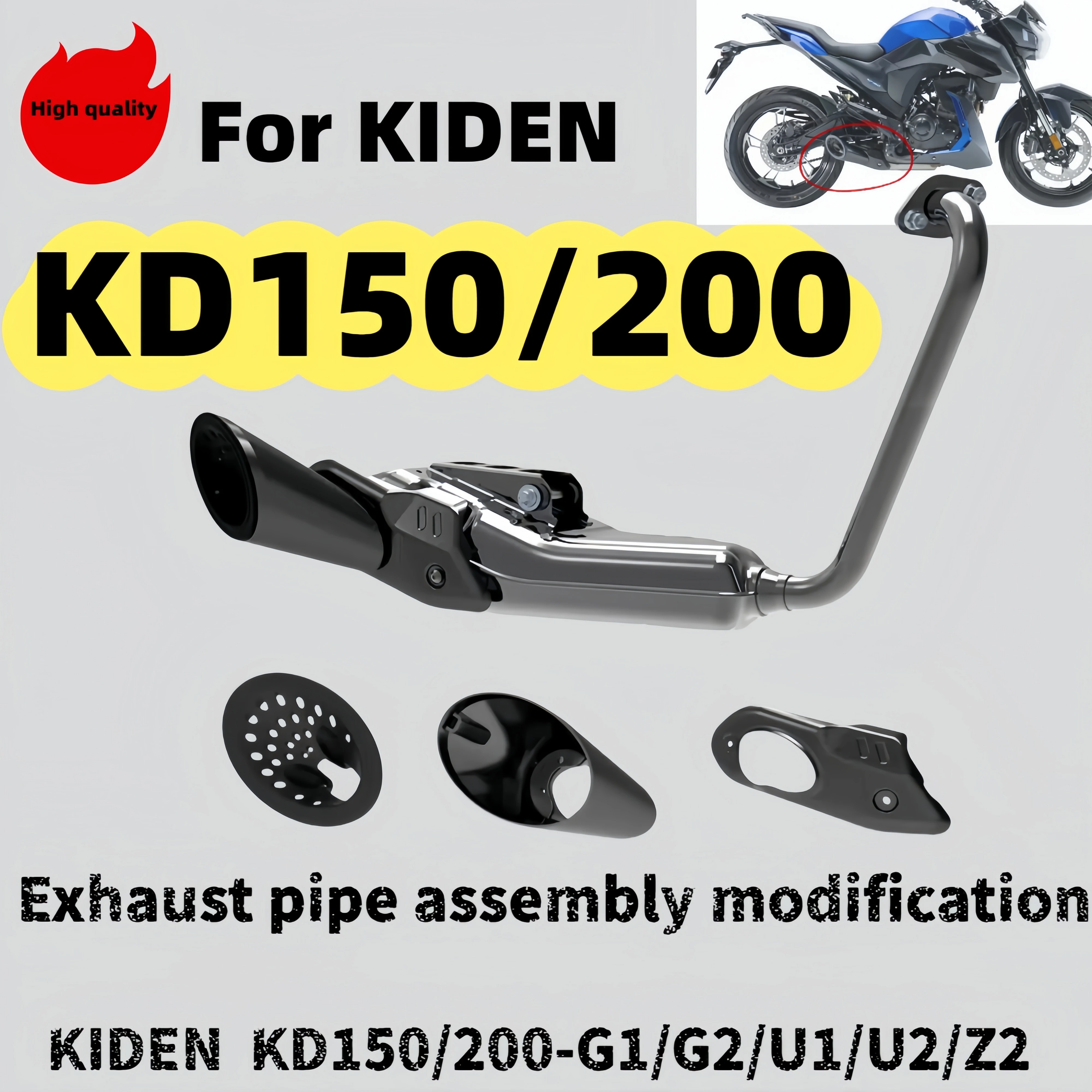 Для мотоцикла KIDEN KD150/200-G1/G2/U1/U2/Z2, оригинальный глушитель выхлопной трубы в сборе, декоративная крышка, аксессуары для хвостовой крышки
Для мотоцикла KIDEN KD150/200-G1/G2/U1/U2/Z2, оригинальный глушитель выхлопной трубы в сборе, декоративная крышка, аксессуары для хвостовой крышки
