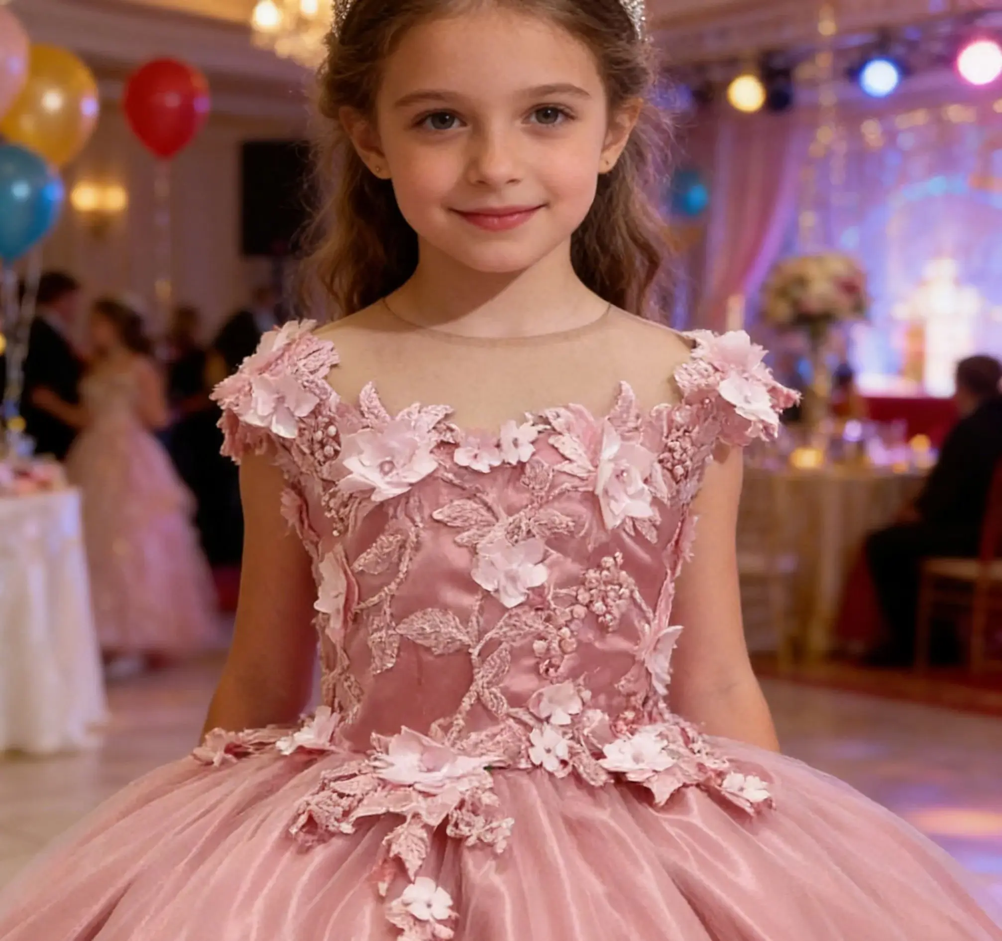 Elegant Customized Flower Girl Dress for Wedding 3D Floral Appliques Lace Satin Tulle Kids Birthday Party First Communion Gowns
Elegant Customized Flower Girl Dress for Wedding 3D Floral Appliques Lace Satin Tulle Kids Birthday Party First Communion Gowns