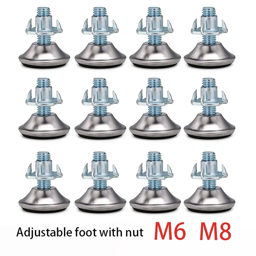 4-16Pcs Metal Adjustable Feet Pad with Screw M6 M8 Table Chair Balck Leveling Foot Pad Furniture Leg Anti-Shock Protection
4-16Pcs Metal Adjustable Feet Pad with Screw M6 M8 Table Chair Balck Leveling Foot Pad Furniture Leg Anti-Shock Protection