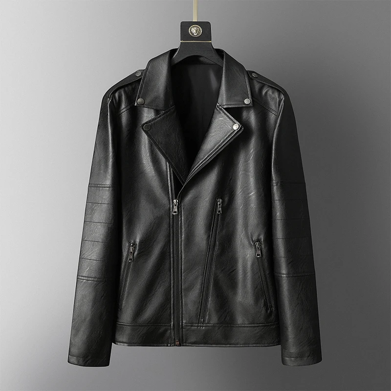 High Quality PU Leather Jacket Men's Casual Loose Large Size Spring Autumn Fashion Solid Color Sports Motorcycle Jacket Coats
High Quality PU Leather Jacket Men's Casual Loose Large Size Spring Autumn Fashion Solid Color Sports Motorcycle Jacket Coats