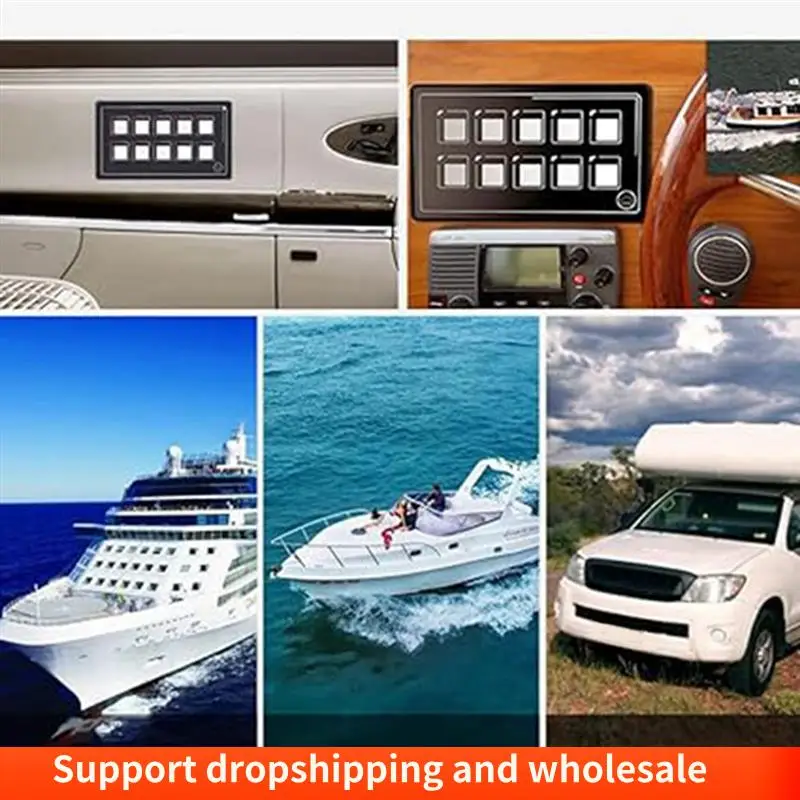 AA86 10-Bit Bluetooth Switch Panel, Push Button Switch Auxiliary Panel, Touch Type Backlit Membrane Control Switch Box Easy To U
AA86 10-Bit Bluetooth Switch Panel, Push Button Switch Auxiliary Panel, Touch Type Backlit Membrane Control Switch Box Easy To U