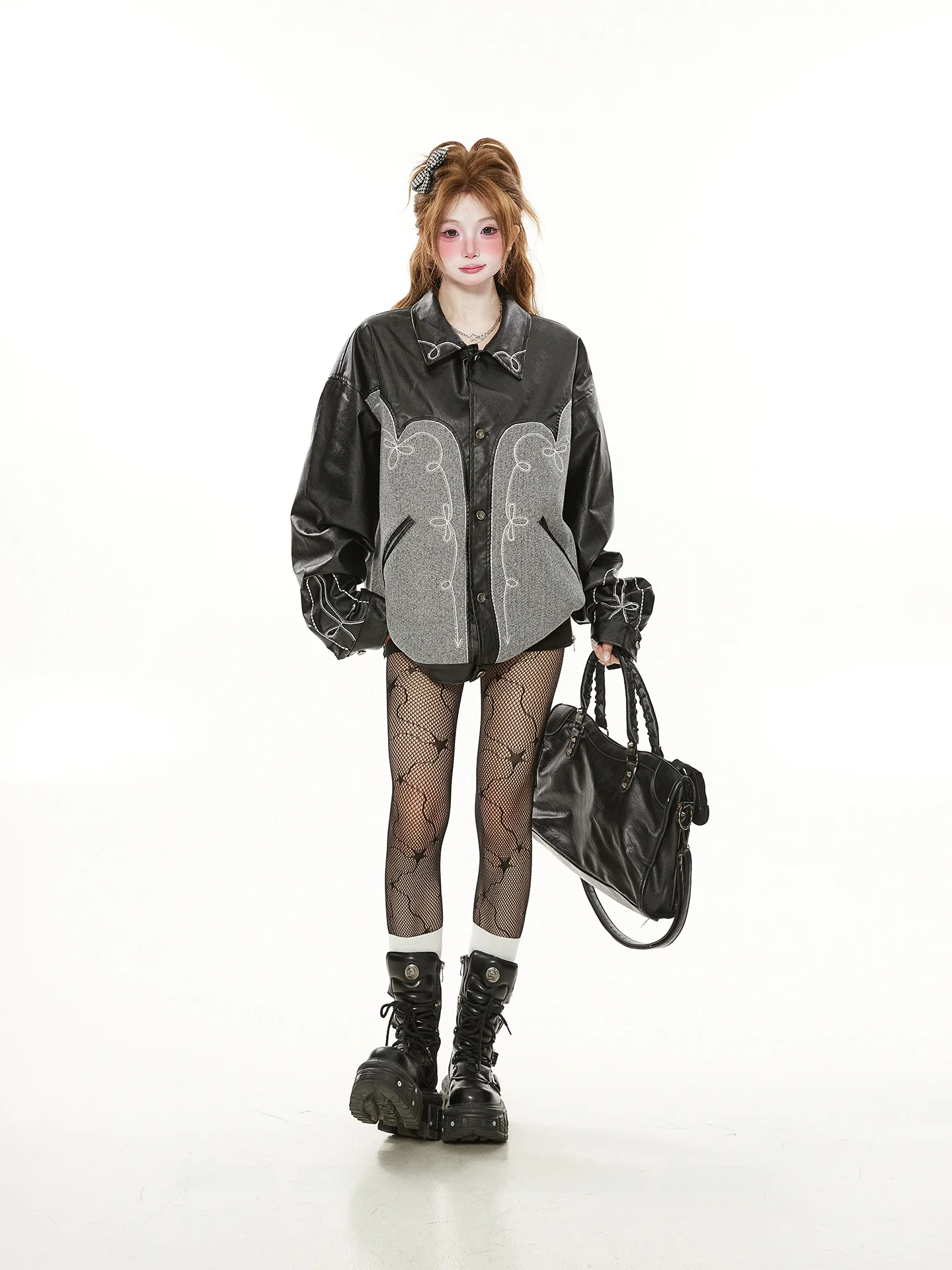 Американское ретро-пальто из твида и кожи с пэчворком для женщин, весна-осень, свободный крой, модное, премиум-класса, с воротником, длинный рукав
Американское ретро-пальто из твида и кожи с пэчворком для женщин, весна-осень, свободный крой, модное, премиум-класса, с воротником, длинный рукав