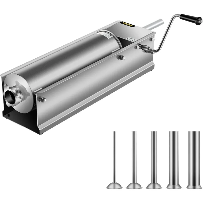 Happybuy Horizontal Sausage Stuffer 7L/15Lbs Manual Sausage Maker With 5 Filling Nozzles Sausage Stuffing Machine
Happybuy Horizontal Sausage Stuffer 7L/15Lbs Manual Sausage Maker With 5 Filling Nozzles Sausage Stuffing Machine