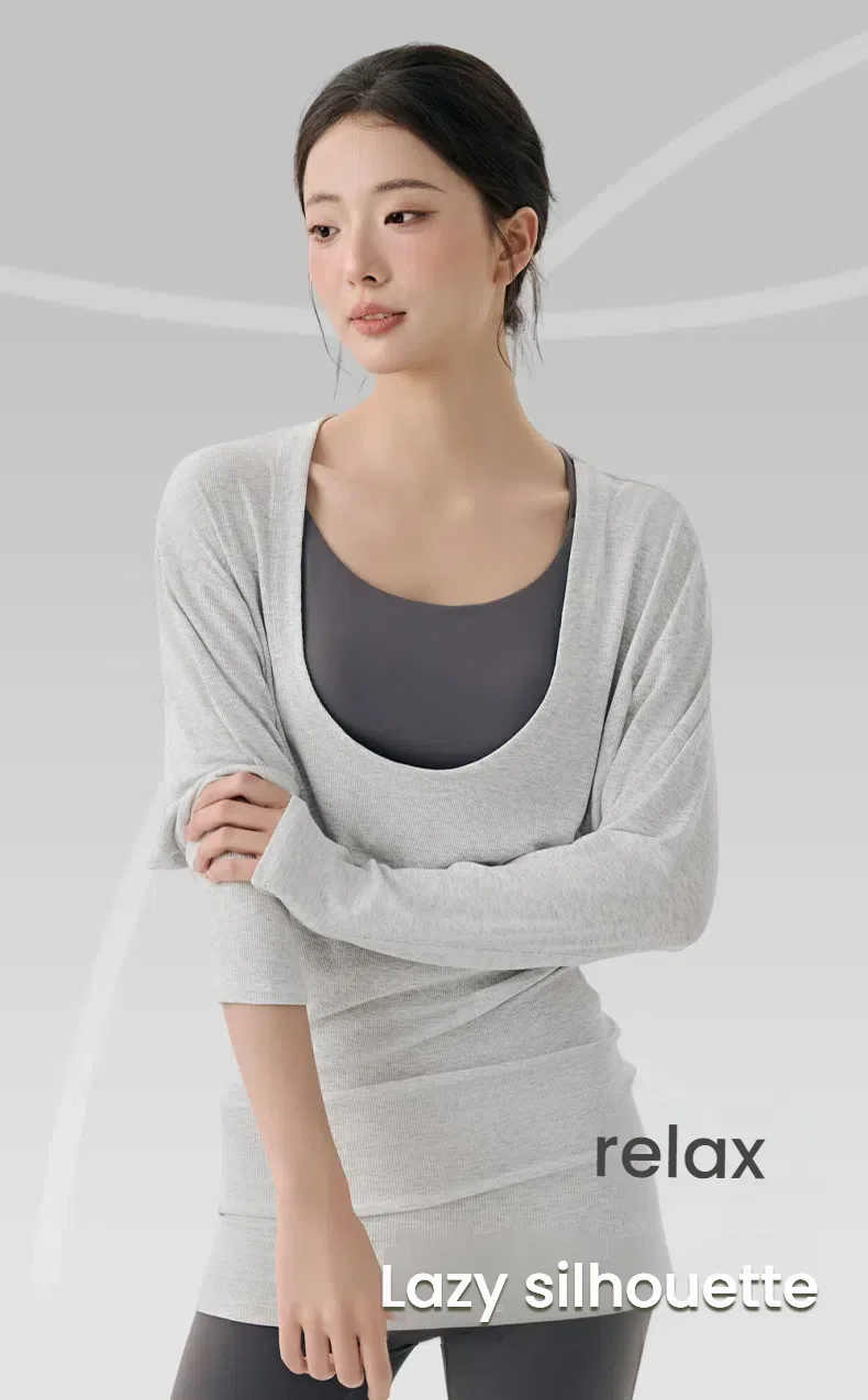 Women's Oversized U-Neck Yoga Top Long Sleeve Batwing Workout T-Shirt Loose Fit Cover Hip Exercise Clothing Pilates Gym Tee
Women's Oversized U-Neck Yoga Top Long Sleeve Batwing Workout T-Shirt Loose Fit Cover Hip Exercise Clothing Pilates Gym Tee