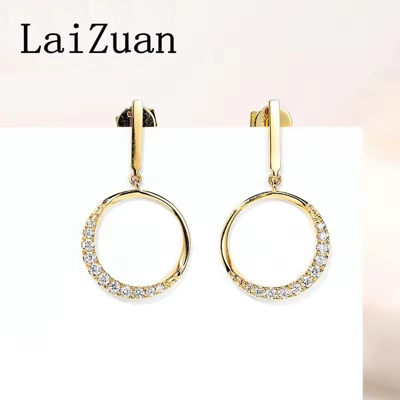LaiZuan Solid 18k au750 Yellow Gold Round H/SI Natural Diamond Stud Earrings Women Anniversary Exquisite Fine Jewelry Gift
LaiZuan Solid 18k au750 Yellow Gold Round H/SI Natural Diamond Stud Earrings Women Anniversary Exquisite Fine Jewelry Gift