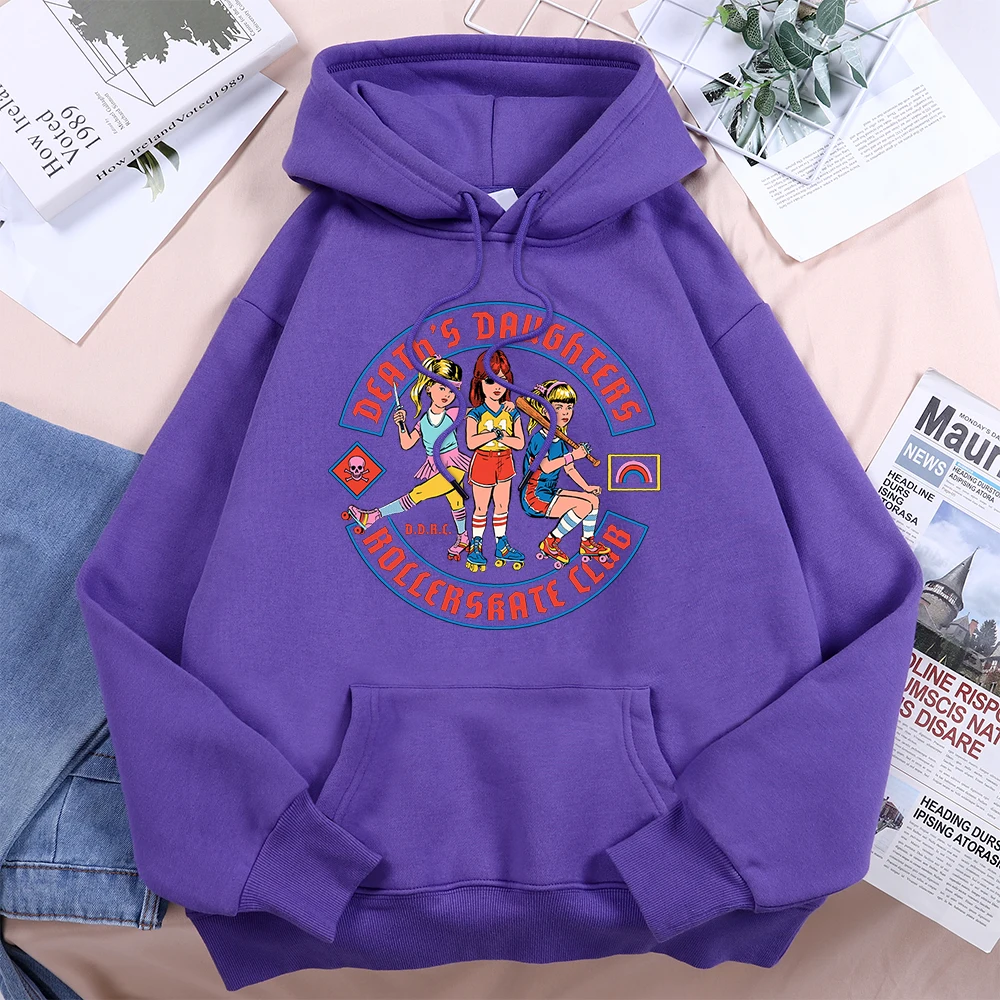 Death' S Daughters Rollersrate Club Print Female Hoody Cartoon Causal Sportwear Trendy Comfy Hoodies Personality Essential Top
Death' S Daughters Rollersrate Club Print Female Hoody Cartoon Causal Sportwear Trendy Comfy Hoodies Personality Essential Top