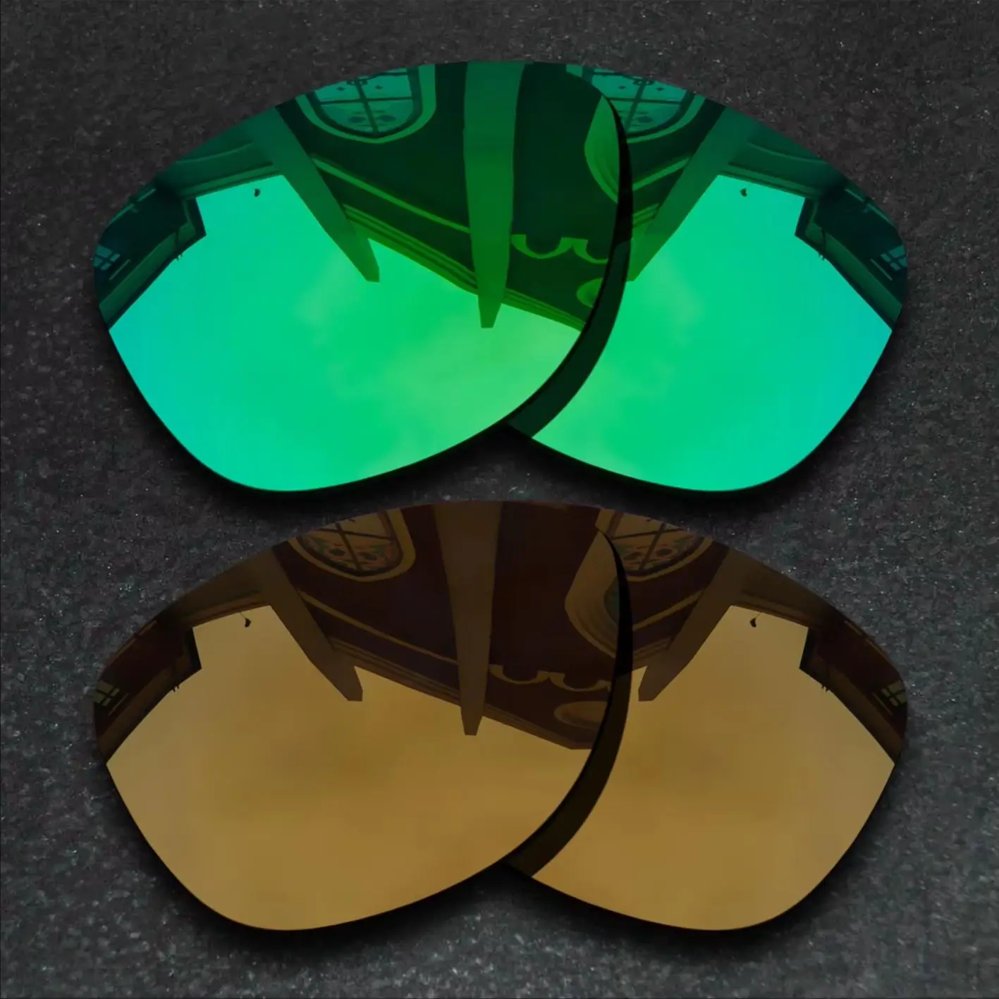 Jade Green&Bronze Copper Sunglasses Polarized Replacement Lenses for-Oakley Frogskins
Jade Green&Bronze Copper Sunglasses Polarized Replacement Lenses for-Oakley Frogskins