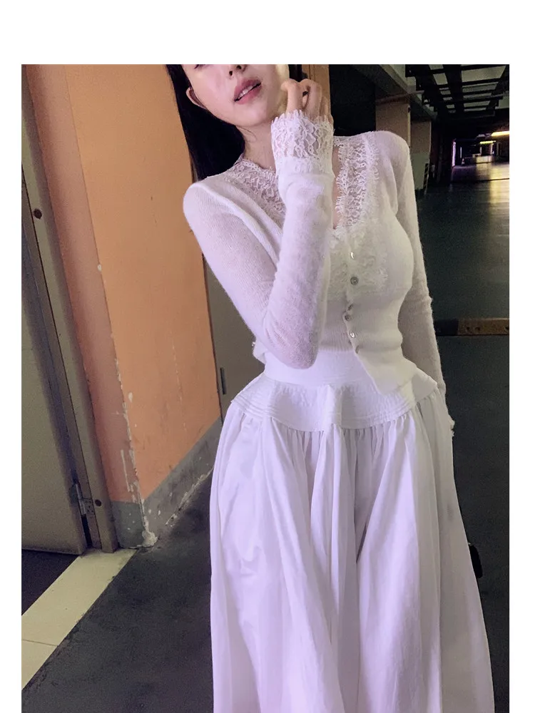 Женский повседневный вязаный кардиган MadmanM с кружевными вставками, приталенный, с V-образным вырезом, длинными рукавами, укороченный, с эффектом утяжки на талии
Женский повседневный вязаный кардиган MadmanM с кружевными вставками, приталенный, с V-образным вырезом, длинными рукавами, укороченный, с эффектом утяжки на талии