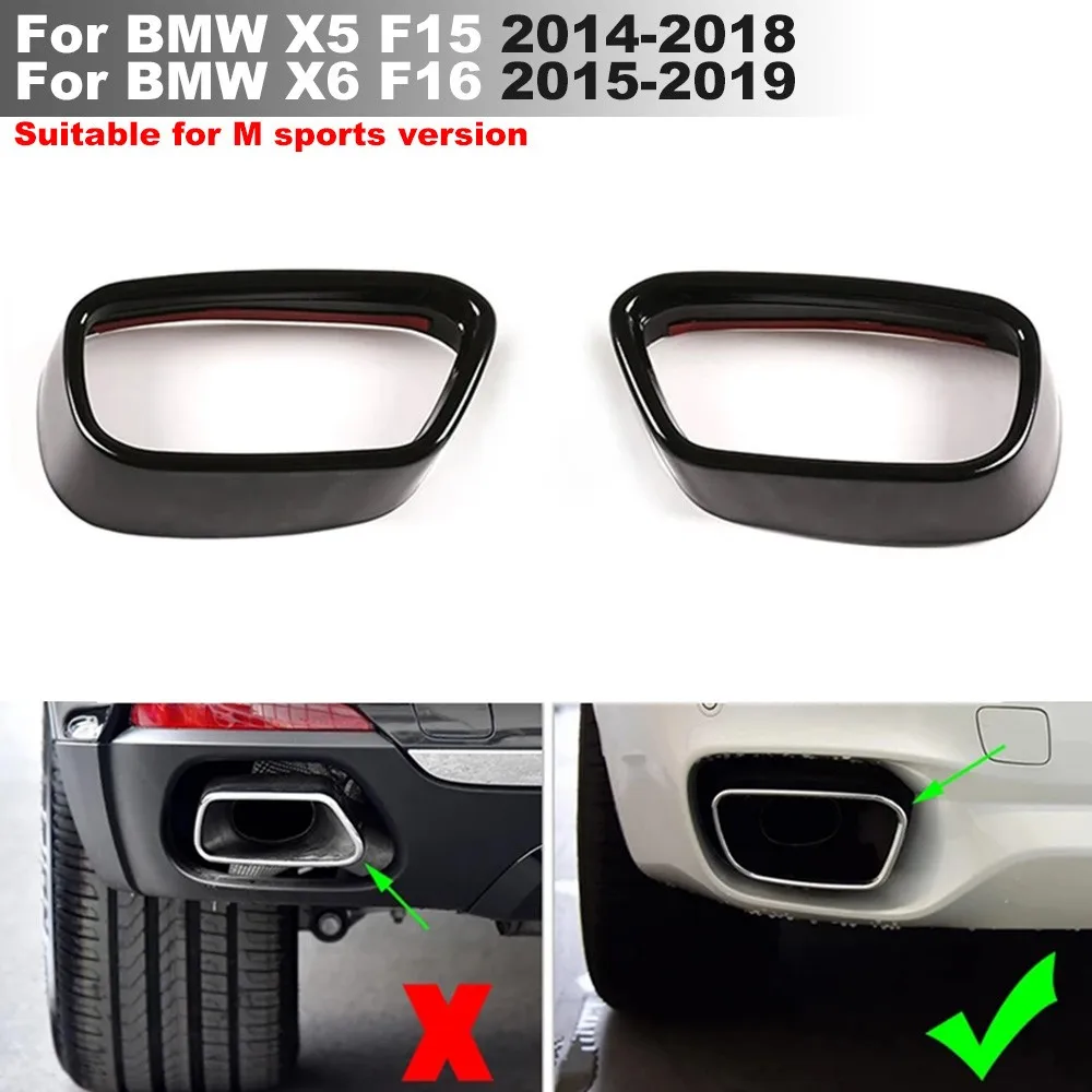 Для BMW X5 F15 2014-2018 X6 F16 2015-2019 Черный 2X для версии из нержавеющей стали, черная крышка выхлопной трубы автомобиля, автозапчасти
Для BMW X5 F15 2014-2018 X6 F16 2015-2019 Черный 2X для версии из нержавеющей стали, черная крышка выхлопной трубы автомобиля, автозапчасти