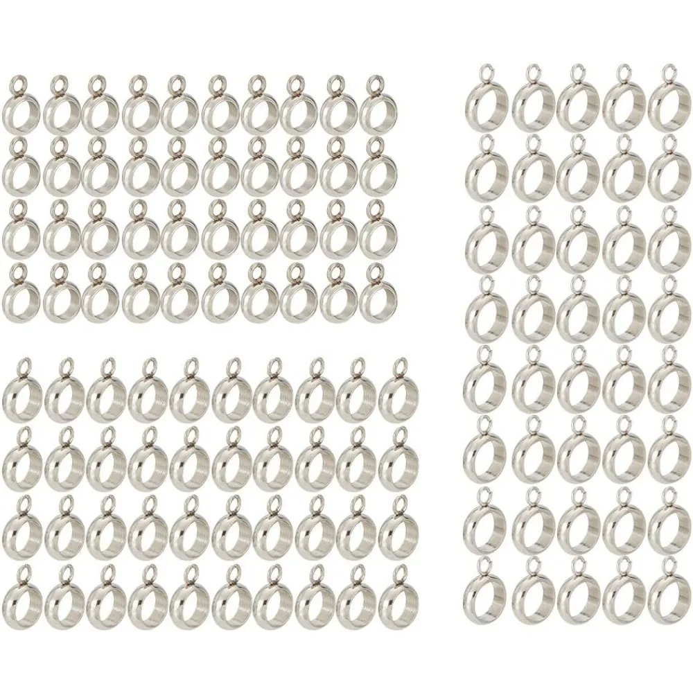 110 Pcs Stainless Steel Bail Bead 3 Sizes 6mm 7mm 8mm DIY Connecting Pendant Charms Bracelet Jewelry
110 Pcs Stainless Steel Bail Bead 3 Sizes 6mm 7mm 8mm DIY Connecting Pendant Charms Bracelet Jewelry