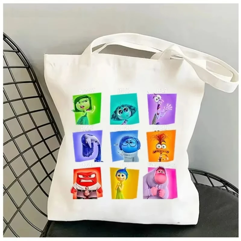 Милая женская сумка-тоут Disney Inside Out 2, большая вместительная сумка для покупок, женская сумка на плечо, парусиновая эко-сумка для девочек, подарок
Милая женская сумка-тоут Disney Inside Out 2, большая вместительная сумка для покупок, женская сумка на плечо, парусиновая эко-сумка для девочек, подарок