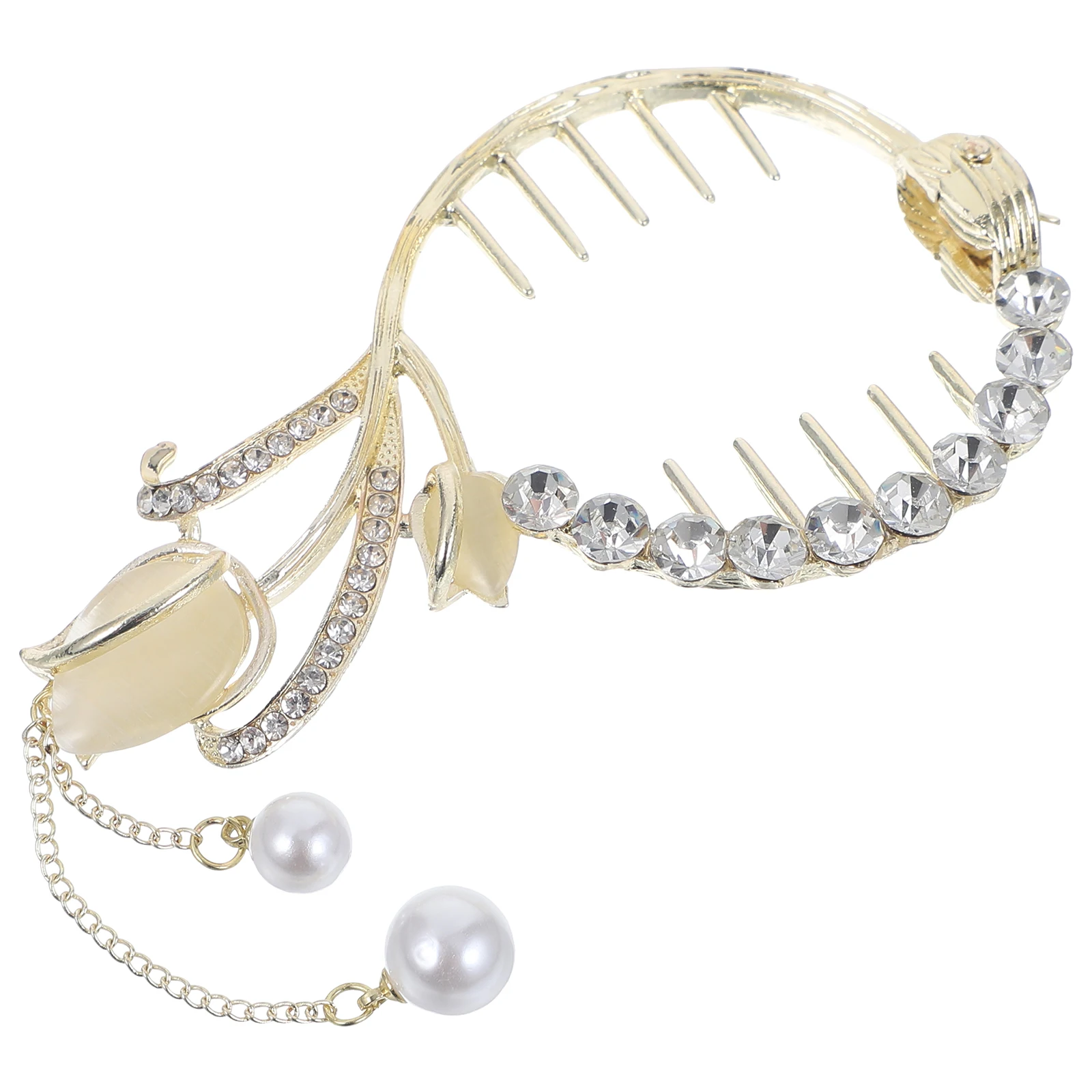 Rhinestone Pearl Hair Clips Cuff Accessories Women High Ponytail Holder Tulip Claw Thick Thin Hair Jaw Pieces Decorative
Rhinestone Pearl Hair Clips Cuff Accessories Women High Ponytail Holder Tulip Claw Thick Thin Hair Jaw Pieces Decorative