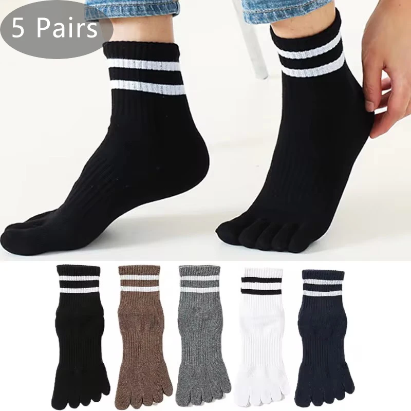 5 Pairs Striped Toe Sport Socks Man Compression Thick Pure Cotton Simple Solid Soft Elastic 5 Finger Short Socks Four Seasons
5 Pairs Striped Toe Sport Socks Man Compression Thick Pure Cotton Simple Solid Soft Elastic 5 Finger Short Socks Four Seasons