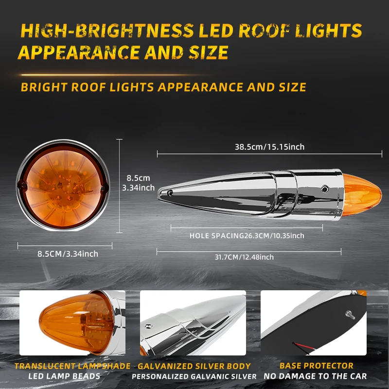 CF 1Pc 12V 17LED Amber Truck Roof Marker Light Chrome Cab Clearance Lamp Waterproof Running Light for Pickup Truck Trailer
CF 1Pc 12V 17LED Amber Truck Roof Marker Light Chrome Cab Clearance Lamp Waterproof Running Light for Pickup Truck Trailer