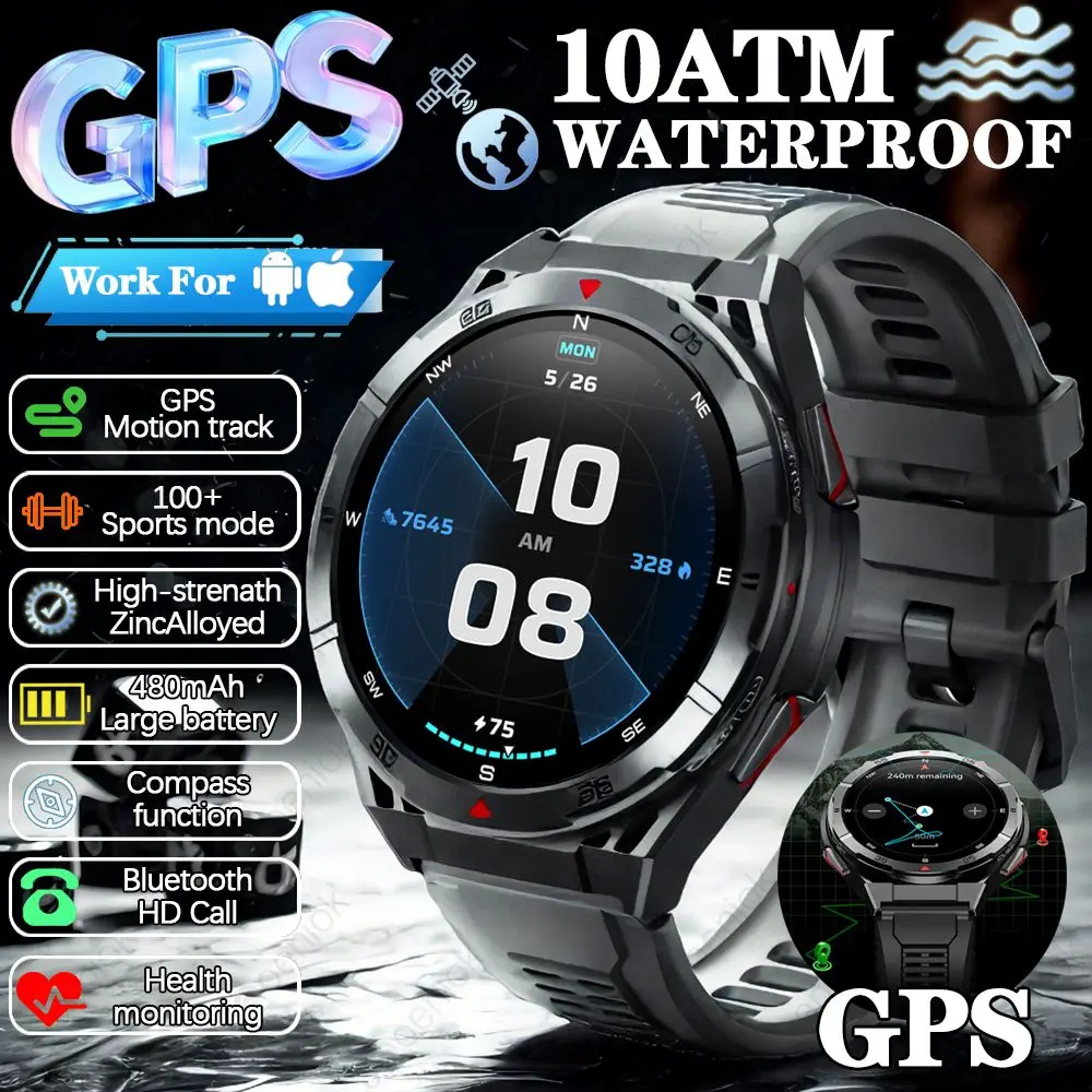 Мужские умные часы с GPS, 1,43 дюйма, AMOLED, IP69K, водонепроницаемые, Bluetooth, HD, компас для вызова, барометр, мультиспортивный режим, умные часы 2025
Мужские умные часы с GPS, 1,43 дюйма, AMOLED, IP69K, водонепроницаемые, Bluetooth, HD, компас для вызова, барометр, мультиспортивный режим, умные часы 2025