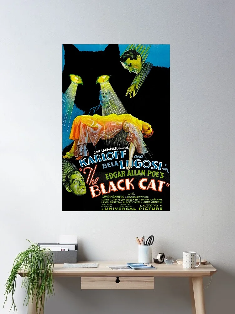 Boris Karloff The Black Cat Vintage Movie, Art Print Silk Poster Home Wall Decor
Boris Karloff The Black Cat Vintage Movie, Art Print Silk Poster Home Wall Decor