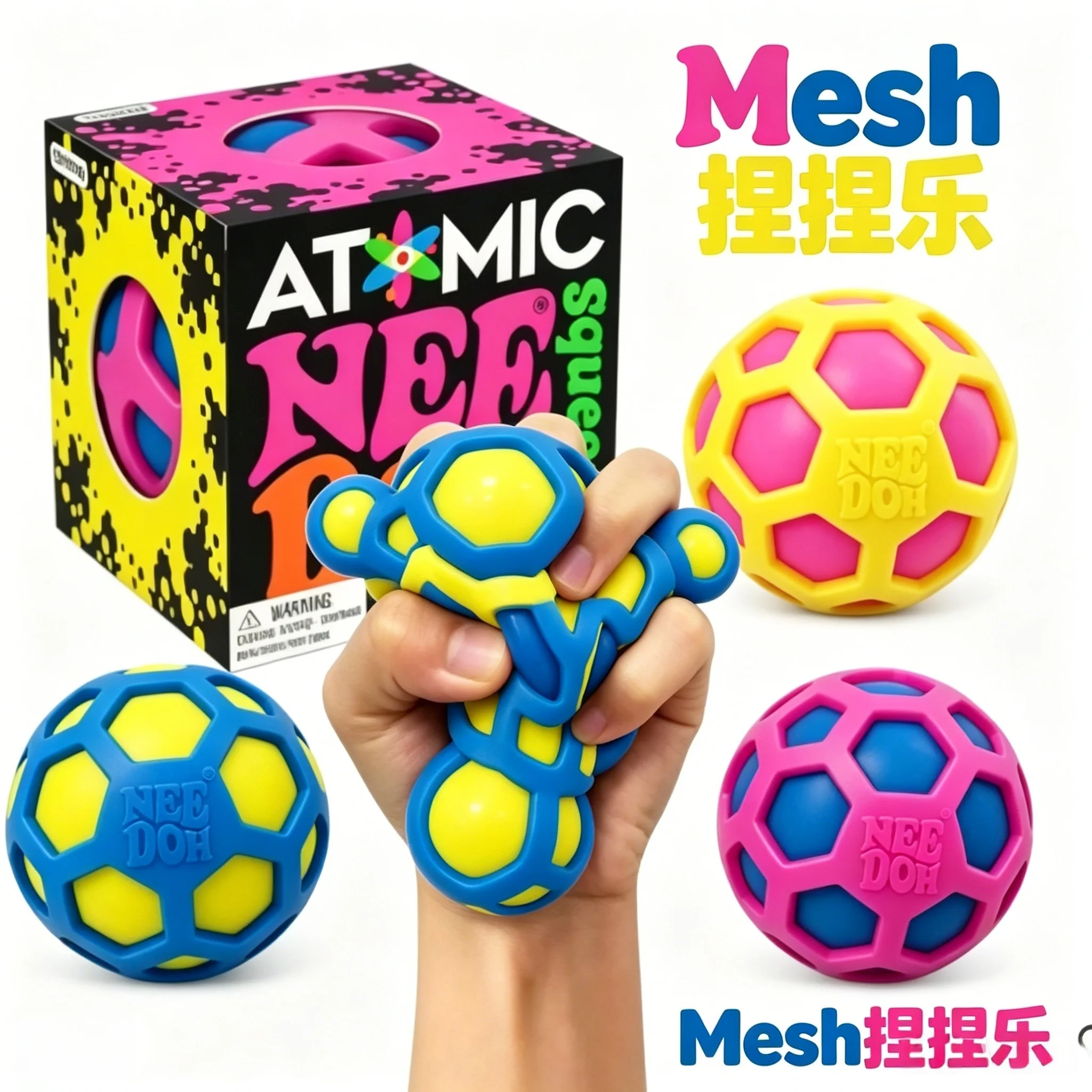Atomic Nee Doh Stress Ball Mesh Squeeze Fidget Toy Squishy Stress Relief Toy Adult Kids Halloween party Party Gift in stock
Atomic Nee Doh Stress Ball Mesh Squeeze Fidget Toy Squishy Stress Relief Toy Adult Kids Halloween party Party Gift in stock
