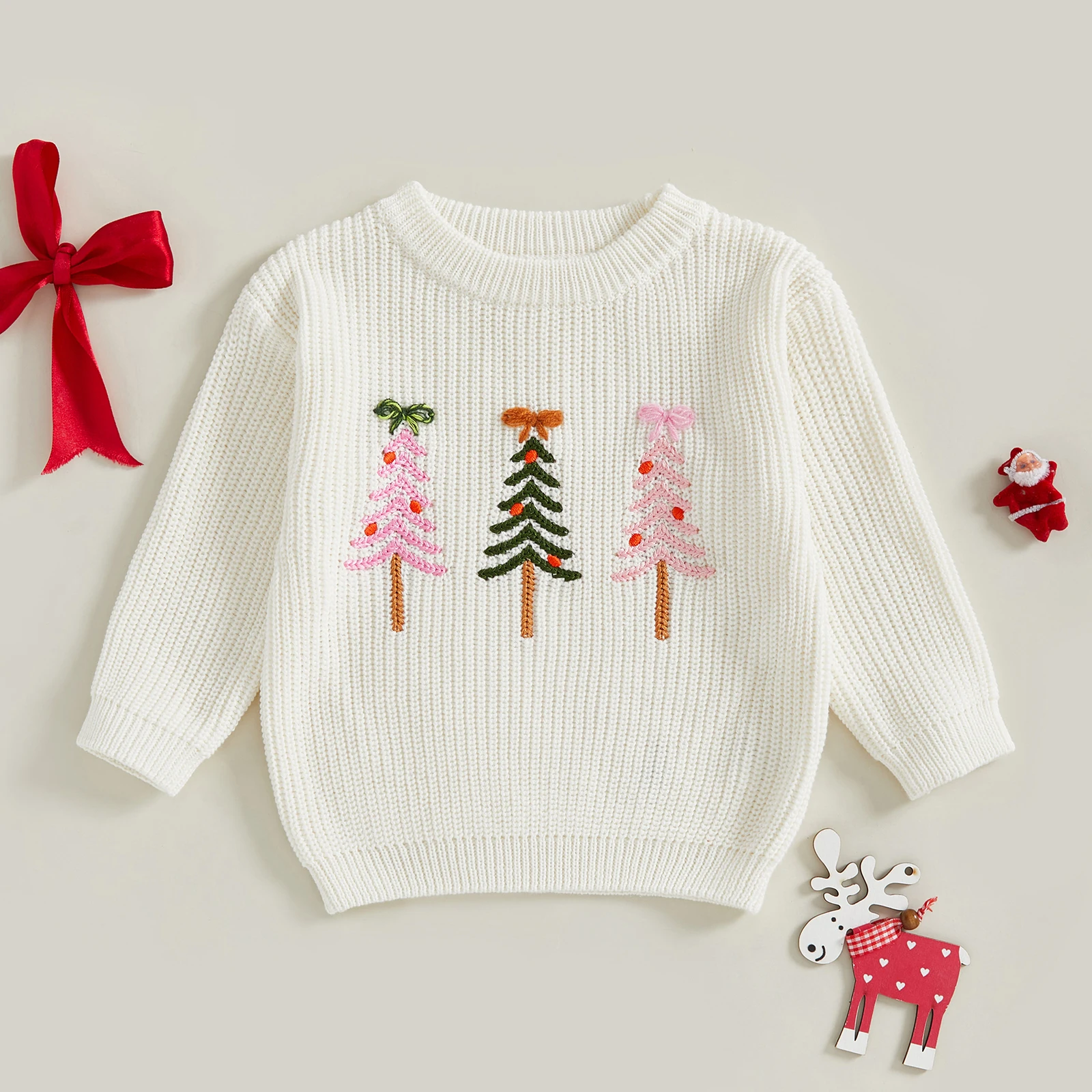 Baby Girl Christmas Sweater Long Sleeve Crew Neck Tree Winter Warm Knit Pullover Sweater Infant Clothes 
Baby Girl Christmas Sweater Long Sleeve Crew Neck Tree Winter Warm Knit Pullover Sweater Infant Clothes