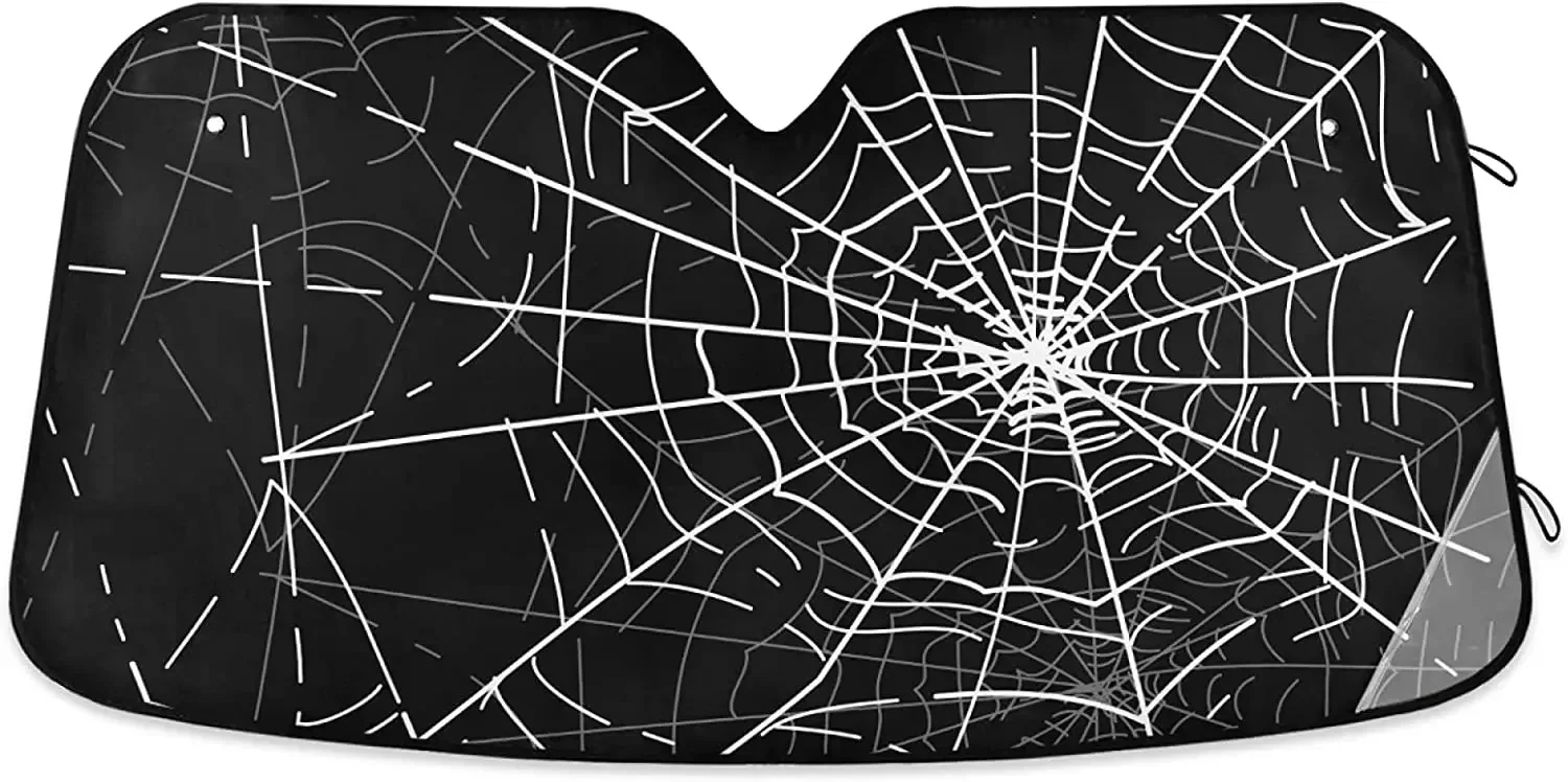 Halloween spider web windshield visor, car front window visor to block UV rays to cool your vehicle, sun visor protector
Halloween spider web windshield visor, car front window visor to block UV rays to cool your vehicle, sun visor protector