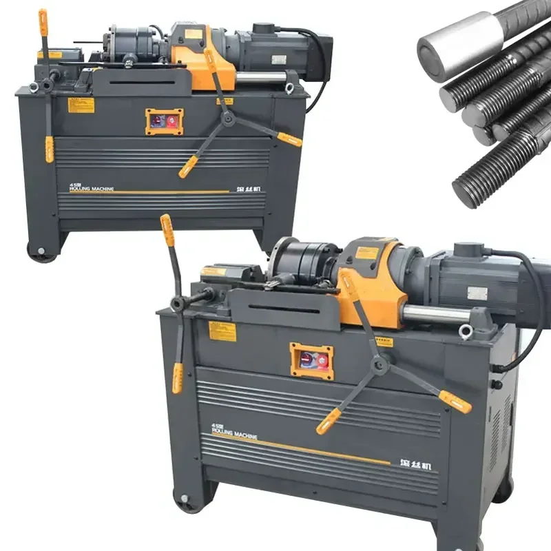 #For for Fast Speed 5.5KW Automatic Reinforcing Round Bar Screw Rebar Thread Rolling Machine Steel Bar Thread Rolling Machine&
