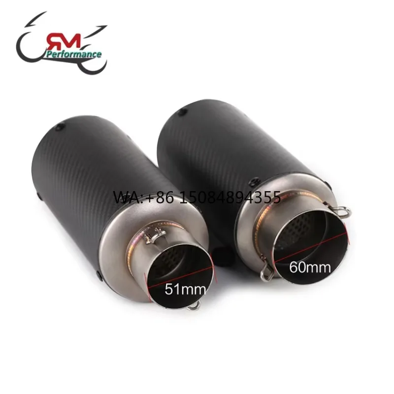 51mm or 60.5mm Motorcycle Exhaust Muffler Carbon Fiber Muffler Moto for Z1000 Z900 Ninja 650
51mm or 60.5mm Motorcycle Exhaust Muffler Carbon Fiber Muffler Moto for Z1000 Z900 Ninja 650